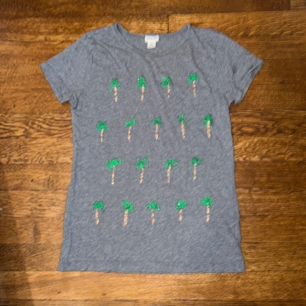 J CREW - CREW CUTS Palm tree graphic tee